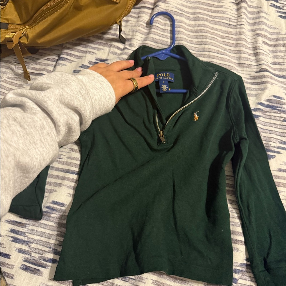 Polo by Ralph Lauren Forest Green Half-Zip Sweater